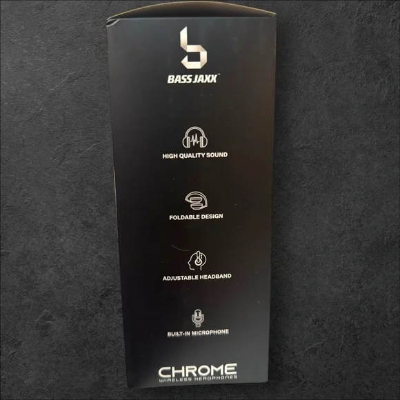 Bass Jaxx Black Wireless Bluetooth Headphones - Picture 2 of 5